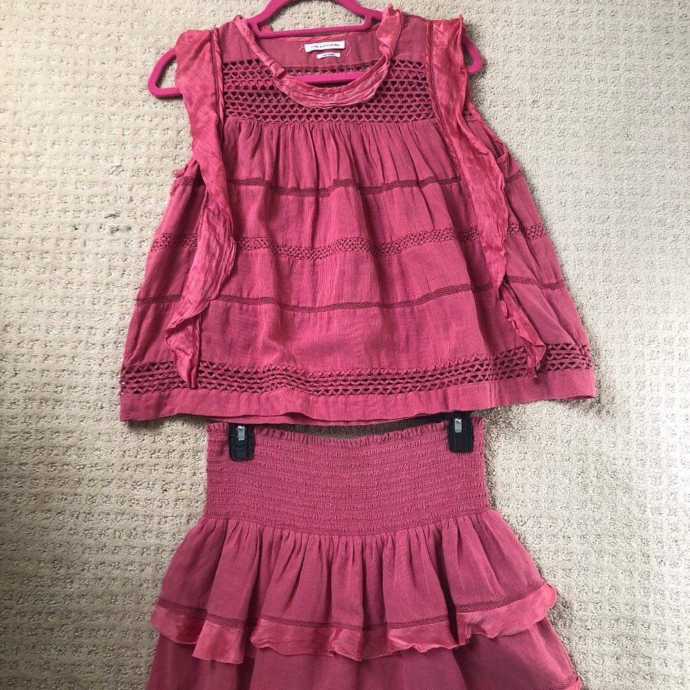 Isabel Marant Etoile Crochet top + skirt set